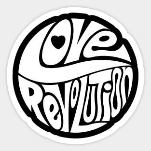 Love Revolution - WHITE Sticker